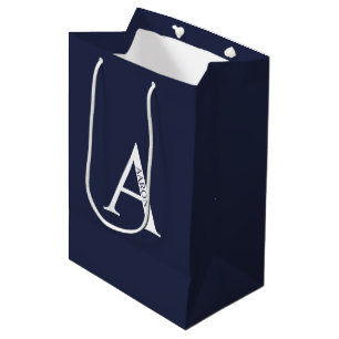 Personalisiertes Monogramm und Name Medium Geschen Mittlere Geschenktüte