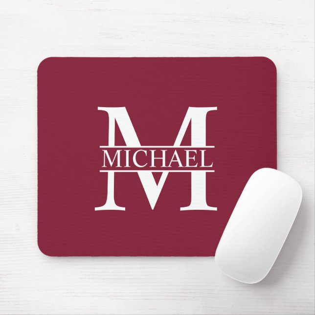 Personalisiertes Monogramm und Name Mousepad (Mit Mouse)