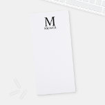 Personalisiertes Monogramm und Name Notepad Magnetischer Notizblock<br><div class="desc">Personalisiert Monogram und Name Gift verfügen über personalisierte Monogramm und Namen im schwarzen klassischen Serif-Schriftart-Stil auf weißem Hintergrund. Perfekt als Feriengeschenk,  Vatertagsgeschenk und Geschenk für jeden besondere Anlass.</div>