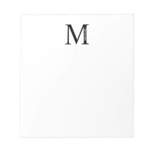 Personalisiertes Monogramm und Name Notepad Notizblock