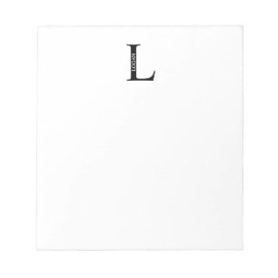 Personalisiertes Monogramm und Name Notepad Notizblock