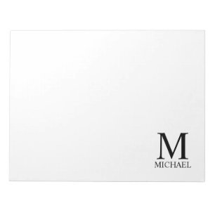 Personalisiertes Monogramm und Name Notepad Notizblock