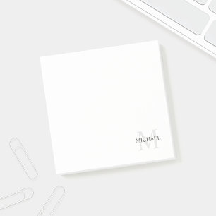 Personalisiertes Monogramm und Name Notepad Post-it Klebezettel