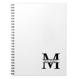Personalisiertes Monogramm und Name Notizblock