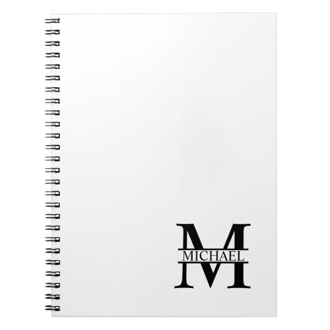 Personalisiertes Monogramm und Name Notizblock (Vorderseite)