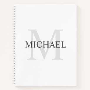 Personalisiertes Monogramm und Name Notizbuch