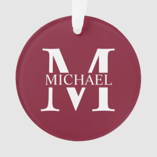 Personalisiertes Monogramm und Name Ornament