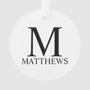 Personalisiertes Monogramm und Name Ornament