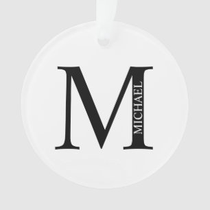Personalisiertes Monogramm und Name Ornament