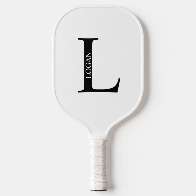 Personalisiertes Monogramm und Name Pickleball Schläger (Vorderseite)