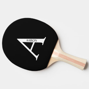 Personalisiertes Monogramm und Name Ping Pong Padd Tischtennis Schläger