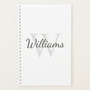 Personalisiertes Monogramm und Name Planer