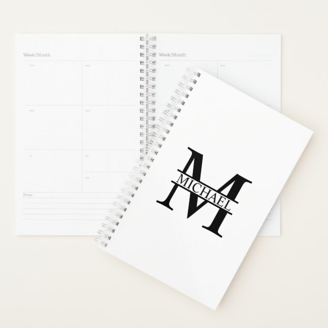 Personalisiertes Monogramm und Name Planer (Anzeige)