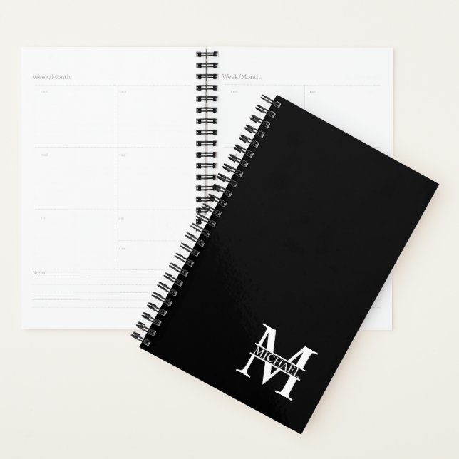 Personalisiertes Monogramm und Name Planer (Anzeige)