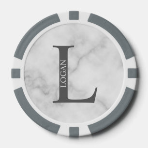 Personalisiertes Monogramm und Name Pokerchips