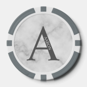 Personalisiertes Monogramm und Name Pokerchips