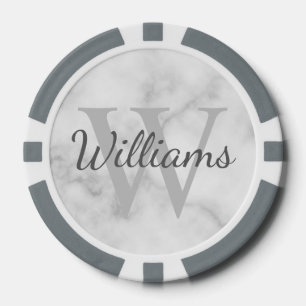Personalisiertes Monogramm und Name Pokerchips