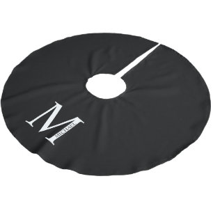Personalisiertes Monogramm und Name Polyester Weihnachtsbaumdecke