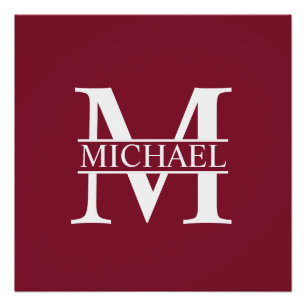 Personalisiertes Monogramm und Name Poster