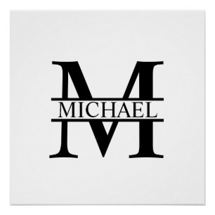 Personalisiertes Monogramm und Name Poster
