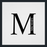 Personalisiertes Monogramm und Name-Poster Poster<br><div class="desc">Personalisiert Monogram und Name Design zeichnen sich durch personalisierte Monogramme und Namen im klassischen Serif-Schriftart-Stil aus. Perfekt als Wohngestaltungen,  Hauswärme Geschenke,  Feriengeschenke für Familien,  Neuvermählte und mehr.</div>