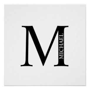 Personalisiertes Monogramm und Name-Poster Poster