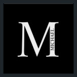 Personalisiertes Monogramm und Name-Poster Poster<br><div class="desc">Personalisiert Monogram und Name Design zeichnen sich durch personalisierte Monogramme und Namen im klassischen Serif-Schriftart-Stil aus. Perfekt als Wohngestaltungen,  Hauswärme Geschenke,  Feriengeschenke für Familien,  Neuvermählte und mehr.</div>