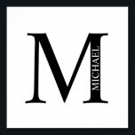 Personalisiertes Monogramm und Name-Poster Poster<br><div class="desc">Personalisiert Monogram und Name Design zeichnen sich durch personalisierte Monogramme und Namen im klassischen Serif-Schriftart-Stil aus. Perfekt als Wohngestaltungen,  Hauswärme Geschenke,  Feriengeschenke für Familien,  Neuvermählte und mehr.</div>