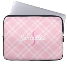 Personalisiertes Monogramm und Name Rosa Kariert G