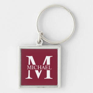 Personalisiertes Monogramm und Name Schlüsselanhänger