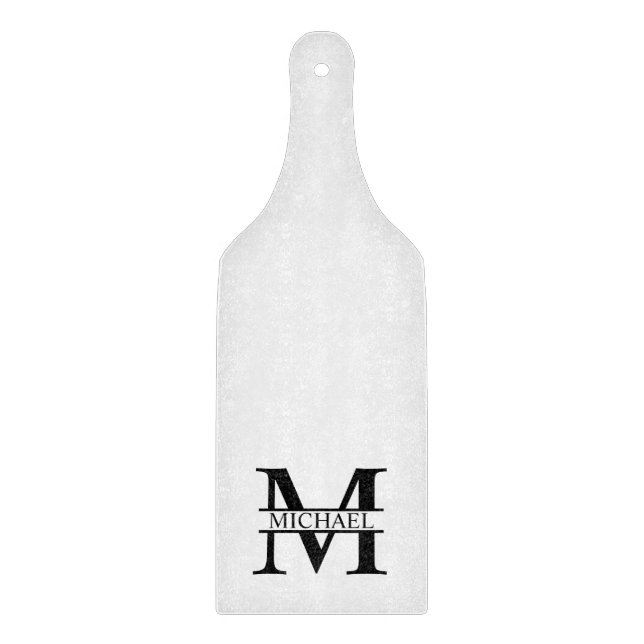 Personalisiertes Monogramm und Name Schneidebrett (Vorderseite)