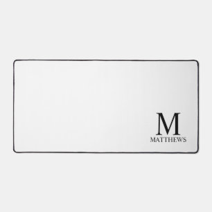 Personalisiertes Monogramm und Name Schreibtischunterlage