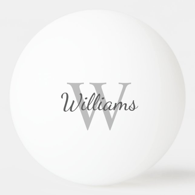 Personalisiertes Monogramm und Name Tischtennisball (Vorderseite)