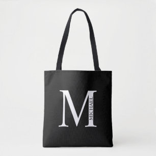 Personalisiertes Monogramm und Name Totbeutel Tasche