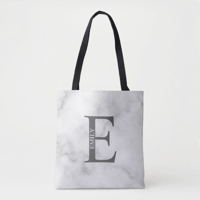 Personalisiertes Monogramm und Name Totbeutel Tasche (Vorderseite)