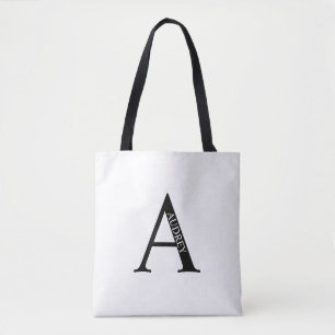 Personalisiertes Monogramm und Name Totbeutel Tasche