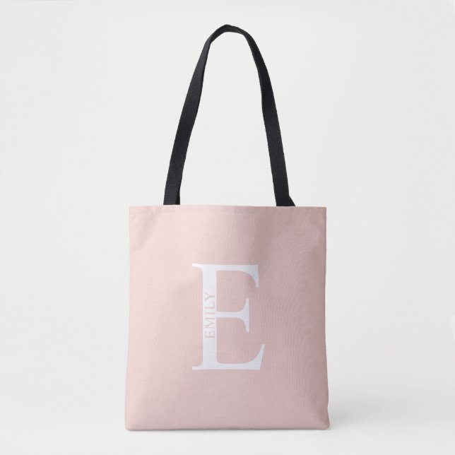 Personalisiertes Monogramm und Name Totbeutel Tasche (Vorderseite)