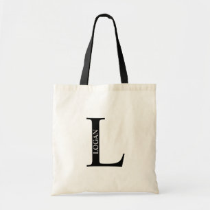 Personalisiertes Monogramm und Name Totbeutel Tragetasche