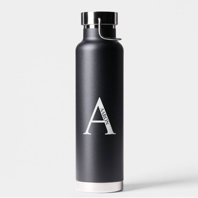 Personalisiertes Monogramm und Name Trinkflasche (Links)