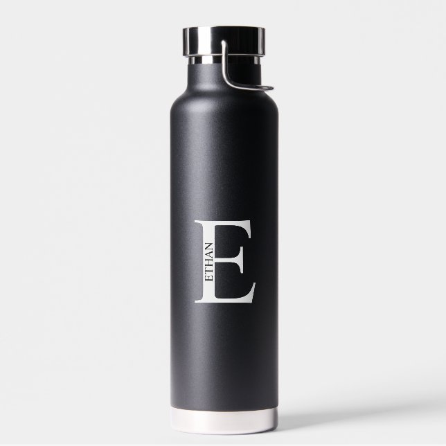 Personalisiertes Monogramm und Name Trinkflasche (Links)