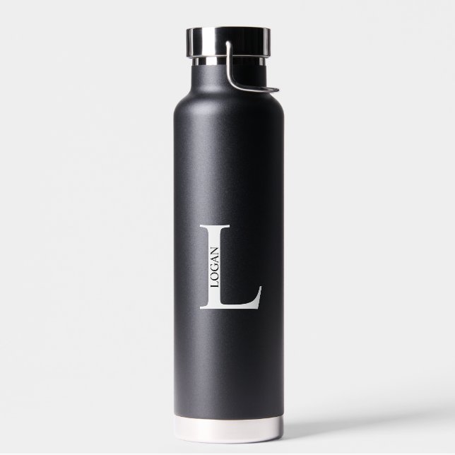 Personalisiertes Monogramm und Name Trinkflasche (Links)