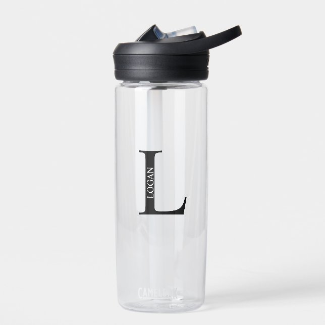 Personalisiertes Monogramm und Name Trinkflasche (Links)
