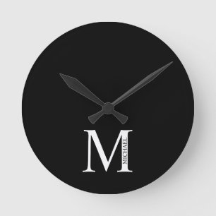 Personalisiertes Monogramm und Name Uhr