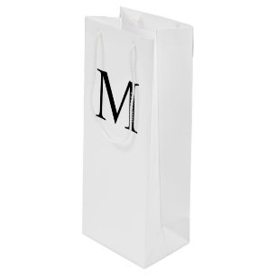 Personalisiertes Monogramm und Name Weinbeutel Geschenktüte Für Weinflaschen