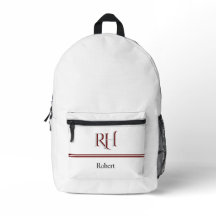 Personalisiertes Monogramm und Name Weißes Graues