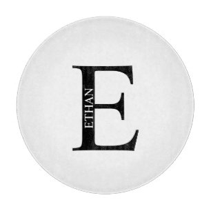 Personalisiertes Monogramm und Namens-Schneidebret Schneidebrett