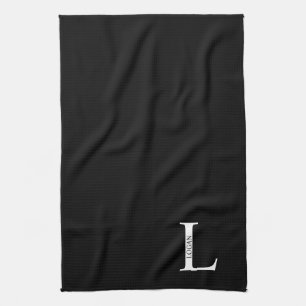 Personalisiertes Monogramm und Namenshandtuch Geschirrtuch