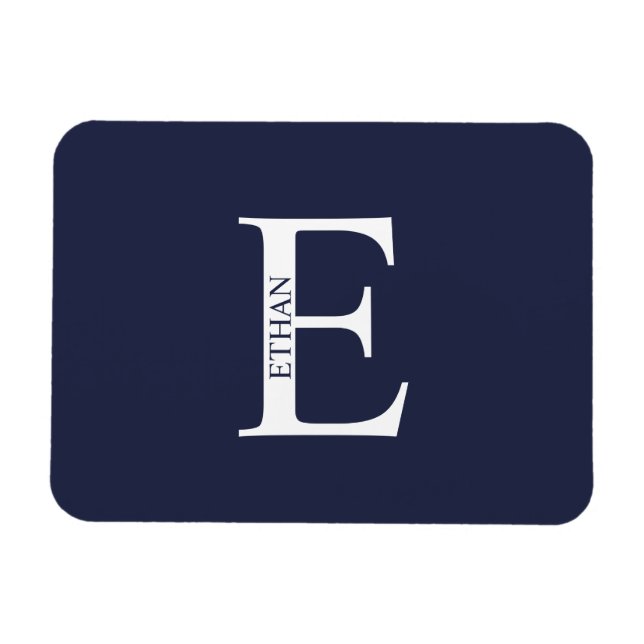 Personalisiertes Monogramm und Namensmagnet Magnet (Horizontal)