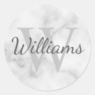 Personalisiertes Monogramm und Namensmarkierung Runder Aufkleber