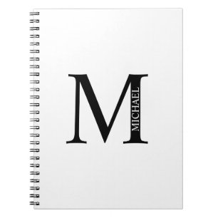 Personalisiertes Monogramm und NamensNotebook Notizblock